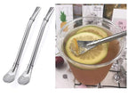 Oil free pickle remover spoon with straw