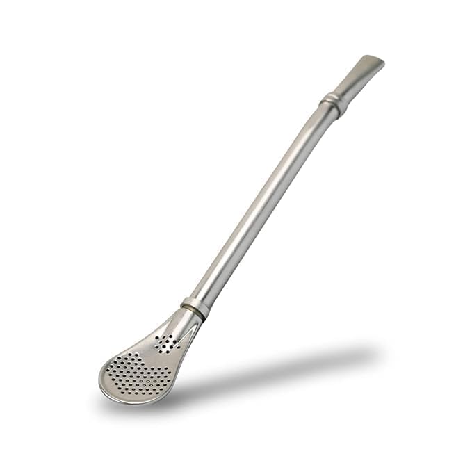 Oil free pickle remover spoon with straw