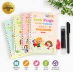 Smart Writing Practice Copybook Kit (4 Book + 1 Pen + 10 Refill + 1 Grip)
