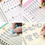 Smart Writing Practice Copybook Kit (4 Book + 1 Pen + 10 Refill + 1 Grip)